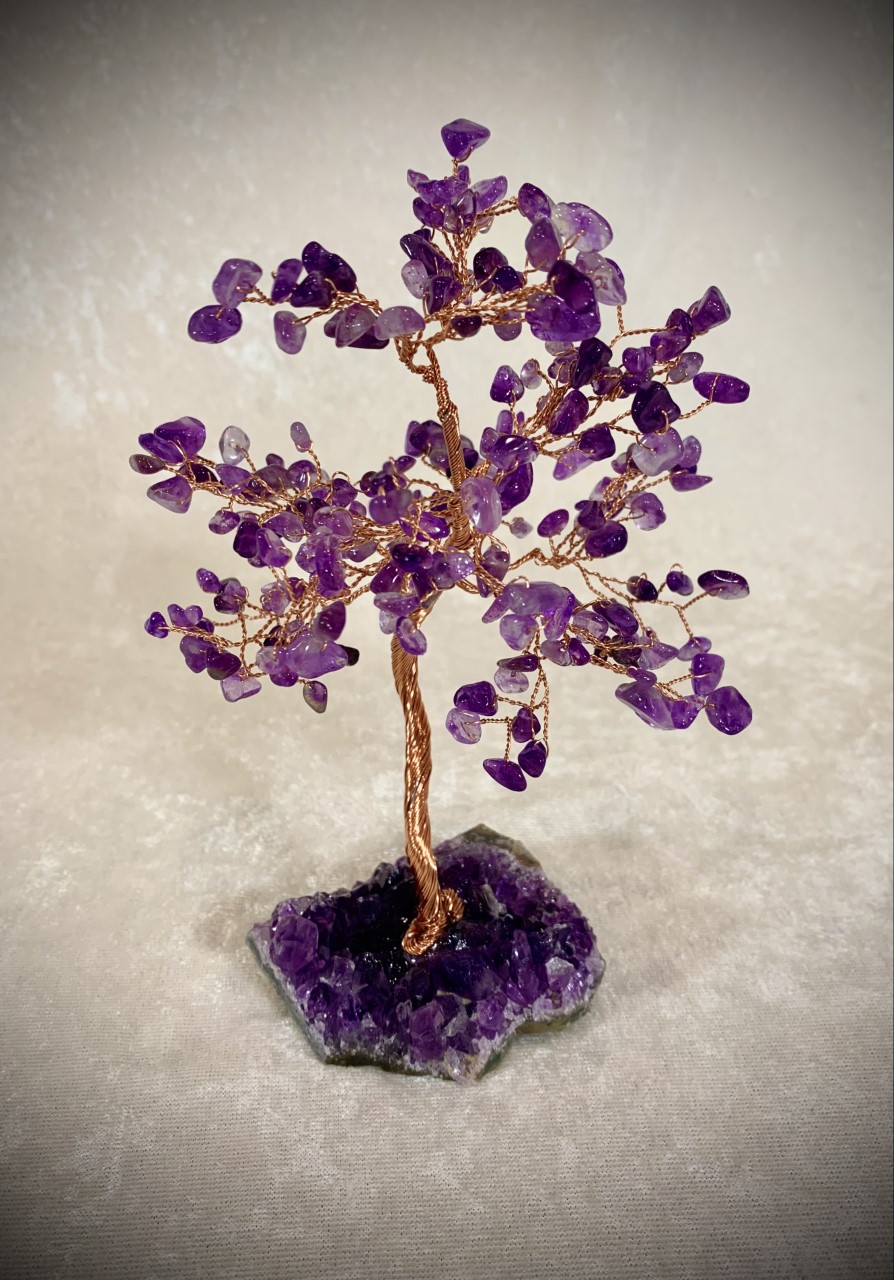 Amethyst Crystal Tree - Enlightened Mind. Quality Herbs and Essential Oils